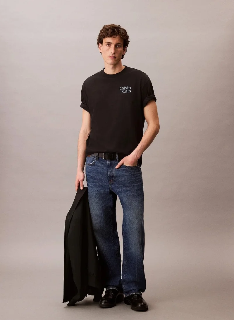 Calvin Klein Jeans  Script Logo Graphic Relaxed T-Shirt for Men | Best Price UAE