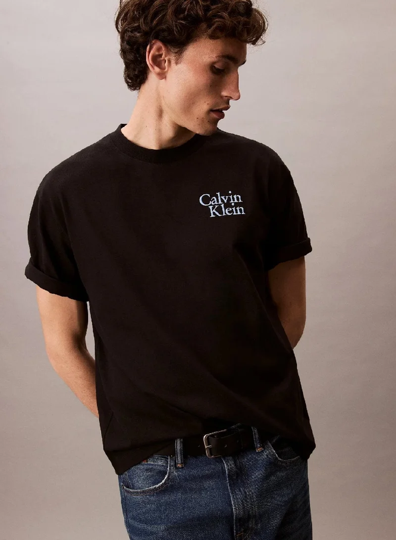 Calvin Klein Jeans  Script Logo Graphic Relaxed T-Shirt for Men | Best Price UAE
