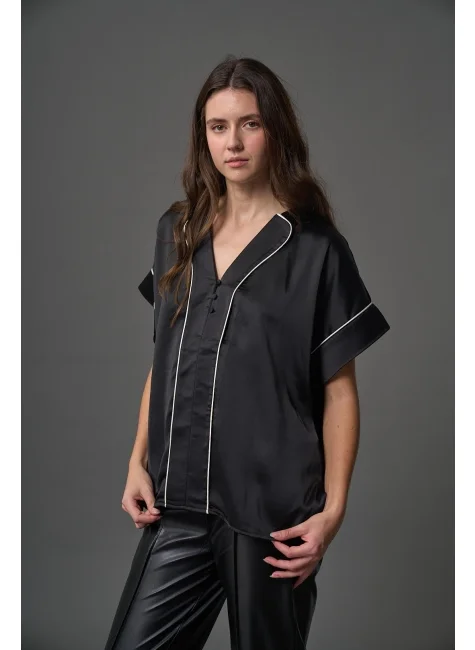 ميزال Piping Satin Shirt