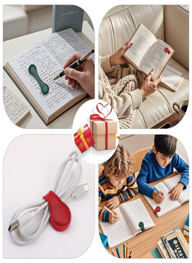 WONVOC 8 PCS Magnetic Bookmarks, Leather Magnetic Bookmarks for Women Men, Double-Sided Magnetic Book Mark Clip for Book Lovers Readers Teachers Students - Image 5