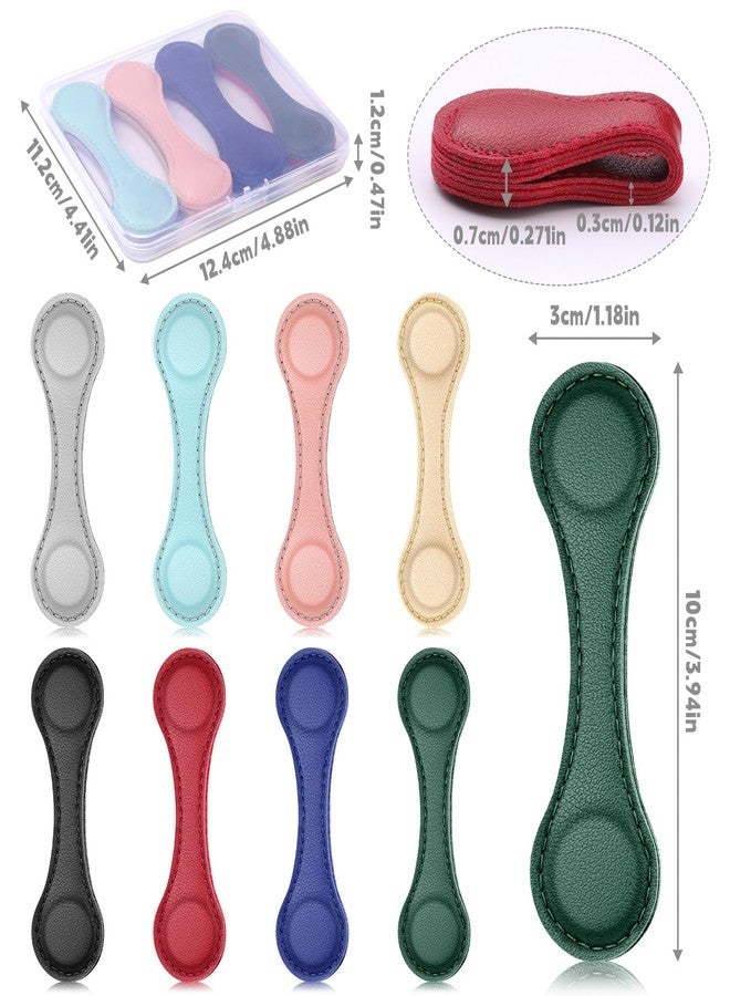 WONVOC 8 PCS Magnetic Bookmarks, Leather Magnetic Bookmarks for Women Men, Double-Sided Magnetic Book Mark Clip for Book Lovers Readers Teachers Students - Image 2