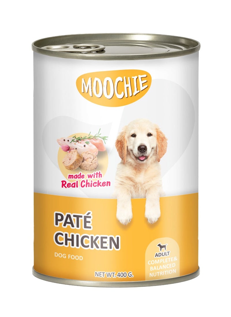 MOOCHIE moochie pate with chicken dog wet food can 400g pack of 6 