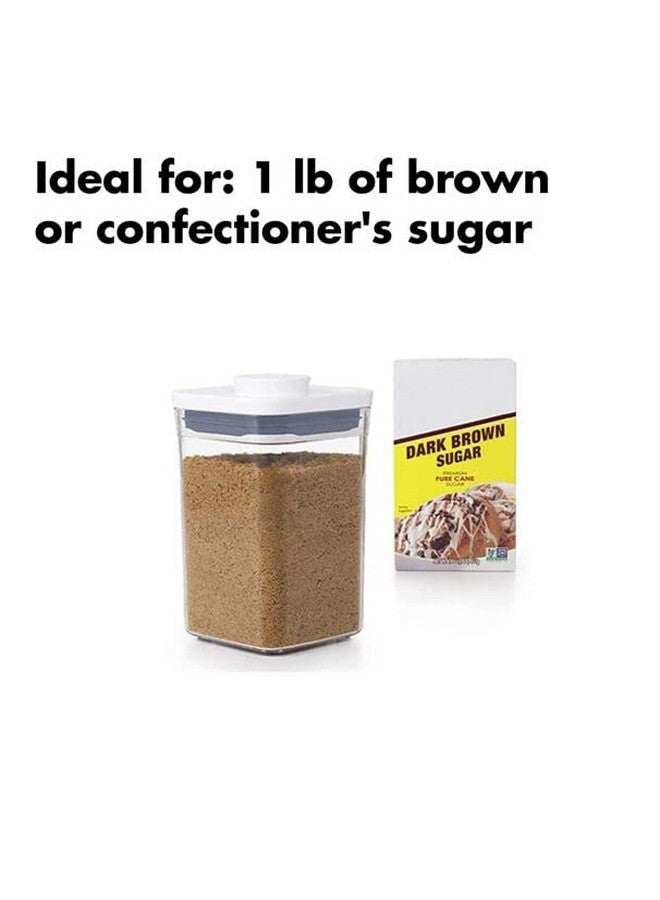 OXO OXO Good Grips POP Container - Airtight Food Storage - Small Square Short 1.1 Qt Ideal for 1 lb of brown sugar or confectioner's sugar  - Image 2