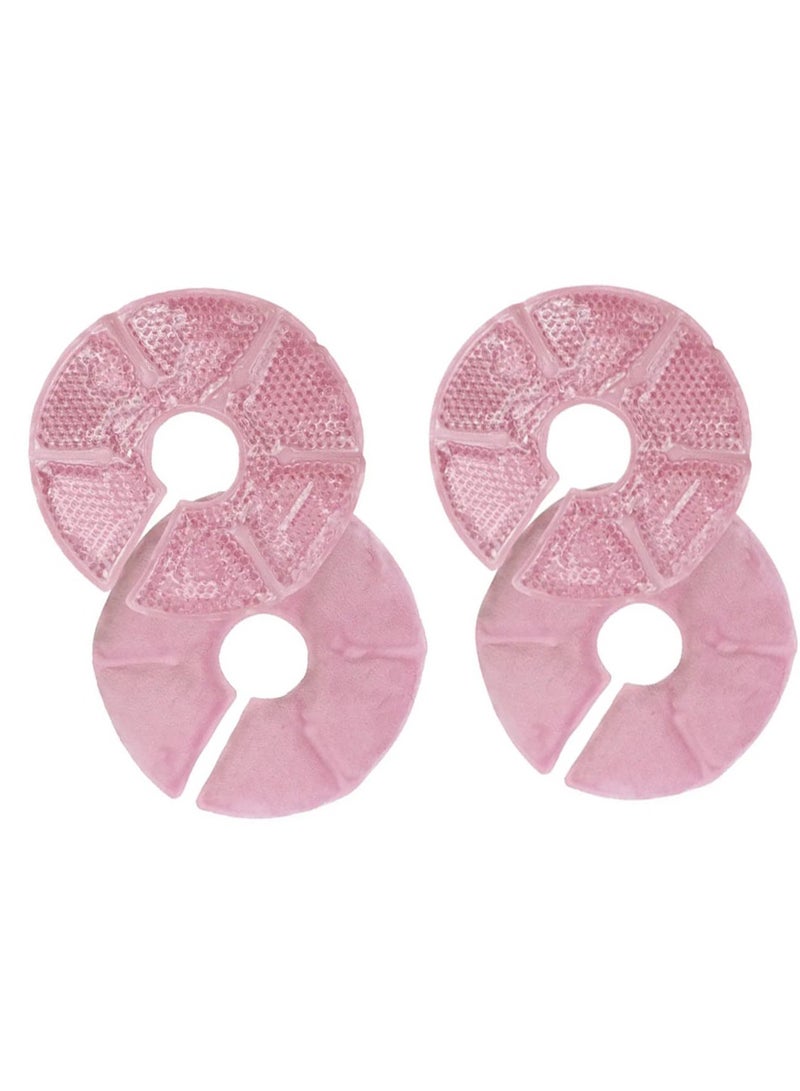 Generic Breast Therapy Gel Pads, 2Pcs Hot  Cold Breastfeeding Ice Pack, Enhance Milk Let-Down with Pink Gel Bead Pads for Nursing Moms  - Image 1