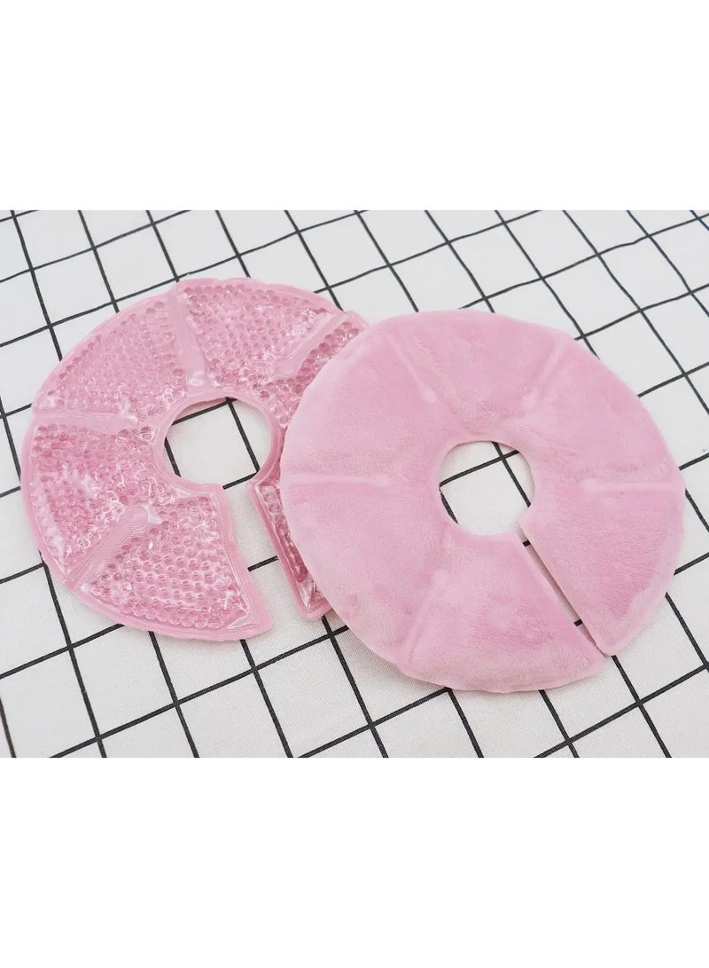 Generic Breast Therapy Gel Pads, 2Pcs Hot  Cold Breastfeeding Ice Pack, Enhance Milk Let-Down with Pink Gel Bead Pads for Nursing Moms  - Image 5
