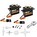 DSPOWER 2PCS 21G Mini Digital Servo Steering Gear Full Metal Gear Micro RC Servos Motor Kit with 25T Servo Horn for 118 116 114 RC Car Model Boat FixedWing Helicopter Airplane Robot Toy - Image 3