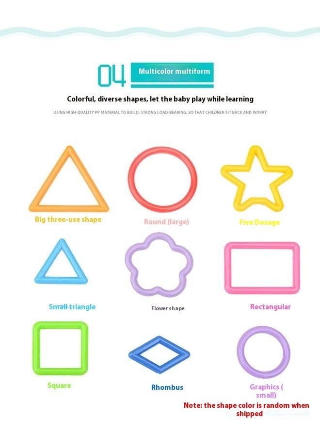 210-Piece Colorful Building Block Toys Set Durable Sturdy Portable，Great Toy for Both Boys and Girls - Image 4