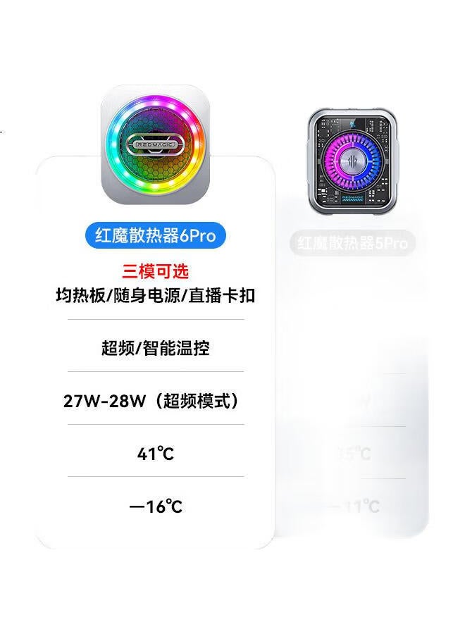 Nubia Red Devil Nubia Red Magic Magnetic Heat Dissipation 6Pro Multi-Mode Heat Dissipation Back Clip Gaming Live Broadcast Ultra-Low Noise Semiconductor Cooling Artifact For Tablets Black Shark 4 Oneplus Apple 15 Xia - Image 3