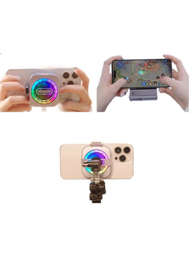Nubia Red Devil Nubia Red Magic Magnetic Heat Dissipation 6Pro Multi-Mode Heat Dissipation Back Clip Gaming Live Broadcast Ultra-Low Noise Semiconductor Cooling Artifact For Tablets Black Shark 4 Oneplus Apple 15 Xia - Image 2