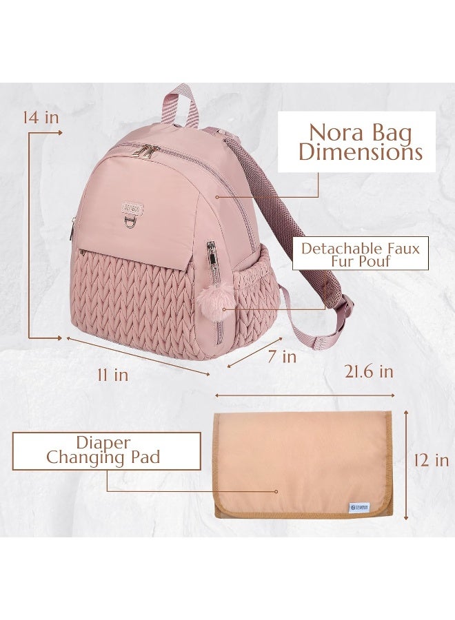 SEWBOO Diaper Bag, Newborn Baby Backpack, Waterproof and Stylish Travel Back Pack with Changing Pad for Women and Girls - Image 5