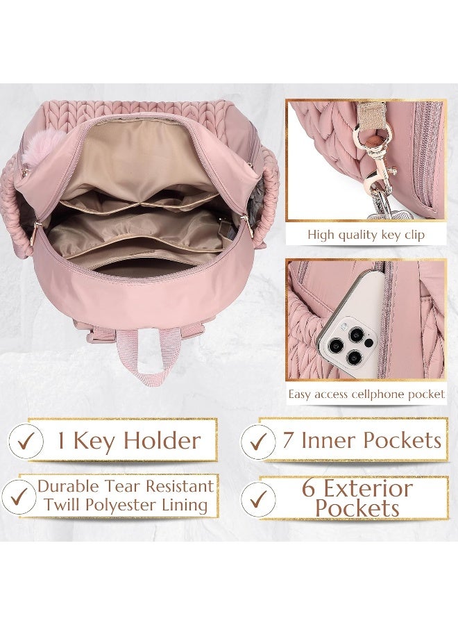 SEWBOO Diaper Bag, Newborn Baby Backpack, Waterproof and Stylish Travel Back Pack with Changing Pad for Women and Girls - Image 4
