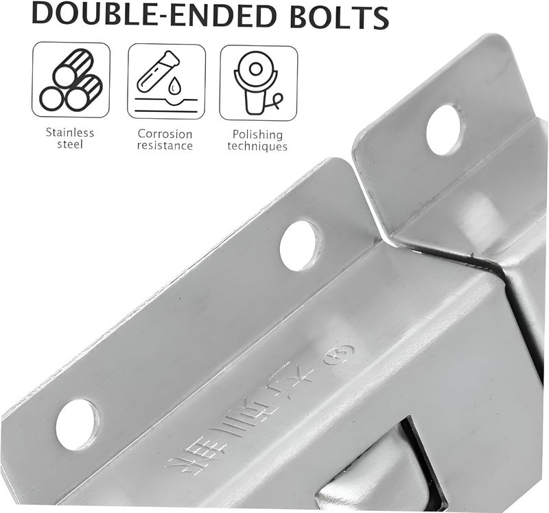 DIKPUL GROUP Stainless Steel Door Spring Lock Push Button Spring Loaded Latch RingPull Spring Loaded auto Sliding latches with Security Hardware Tool Accessories - Image 5