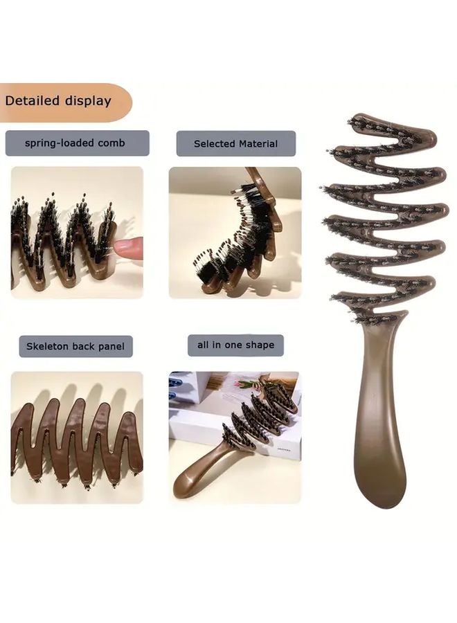1pc Wide Tooth Hair Comb Purple Anti Tangle Detangling Styling For Thick Curly Fine Long Short Hair Wet Dry Use Gentle On Wet Or Dry Hair Men Women Ideal For Home And Salon Hair Styling Tools Ergonomic Handle Durable Construction Wet Hair Care Sleek Styling Tool Highquality Bristles Detangling Brush Salon Professionals - Image 2