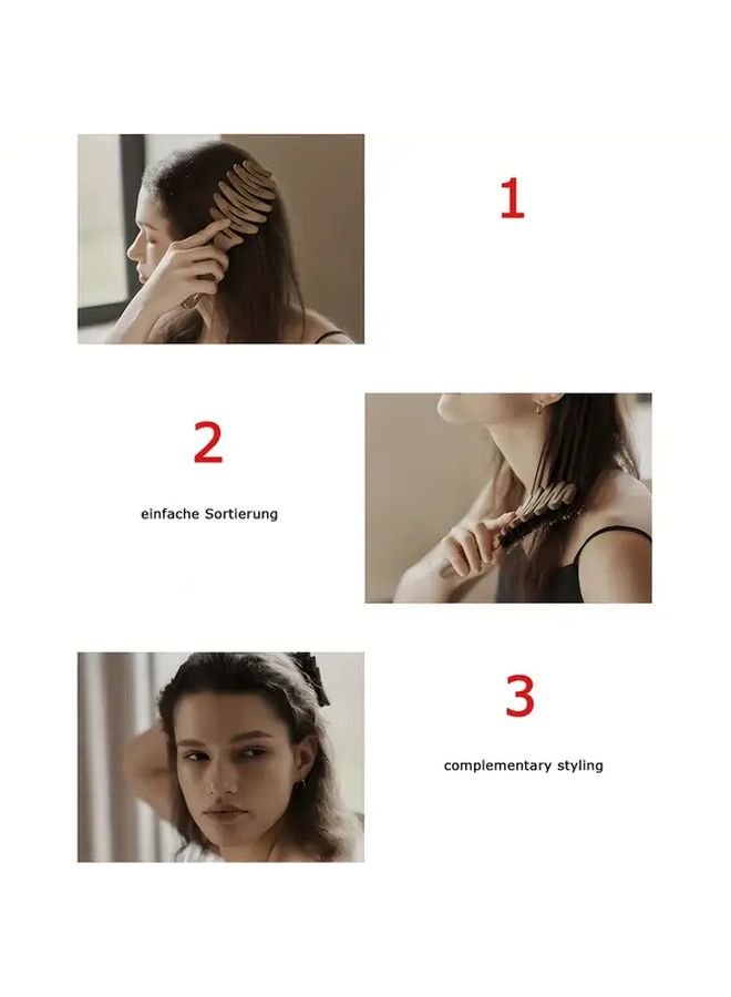 1pc Wide Tooth Hair Comb Purple Anti Tangle Detangling Styling For Thick Curly Fine Long Short Hair Wet Dry Use Gentle On Wet Or Dry Hair Men Women Ideal For Home And Salon Hair Styling Tools Ergonomic Handle Durable Construction Wet Hair Care Sleek Styling Tool Highquality Bristles Detangling Brush Salon Professionals - Image 3