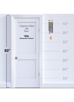 Woodstock Chimes Woodstock Wind Chimes Garden Decor for Outside Outdoor Patio Decor 27" Inspirational and Memorial Sympathy Wind Chime Porch Decor Gregorian Wind Chime Alto Silver Wind Chimes (Gas)  - Image 3