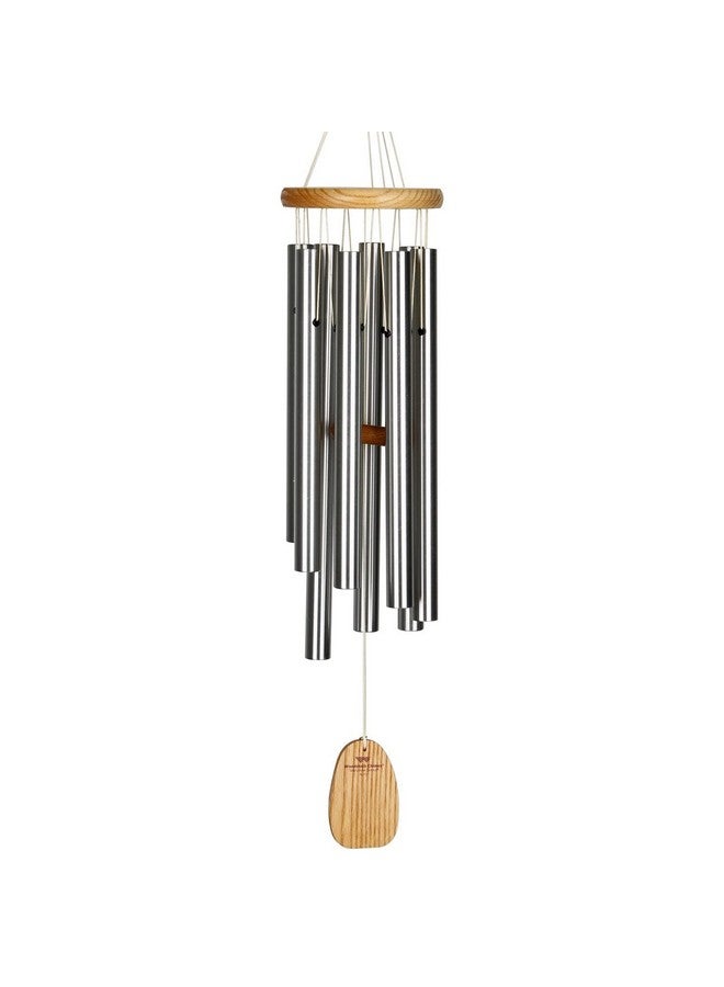 وودستوك تشاينز ديكور حديقة Woodstock Wind Chimes للفناء الخارجي 27 بوصة ديكور شرفة ملهم وتذكيري لجرسات الرياح Gregorian أجراس الرياح Alto Silver (غاز)  - Image 1