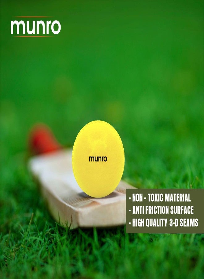 MUNRO Synthetic Bounce Cricket Wind Ball, Practice/Competitive Match, PU Ball for Indoor & Outdoor, Cricket Ball, Training Balls for Beginners (Multicolor, Pack of 3) - Image 4