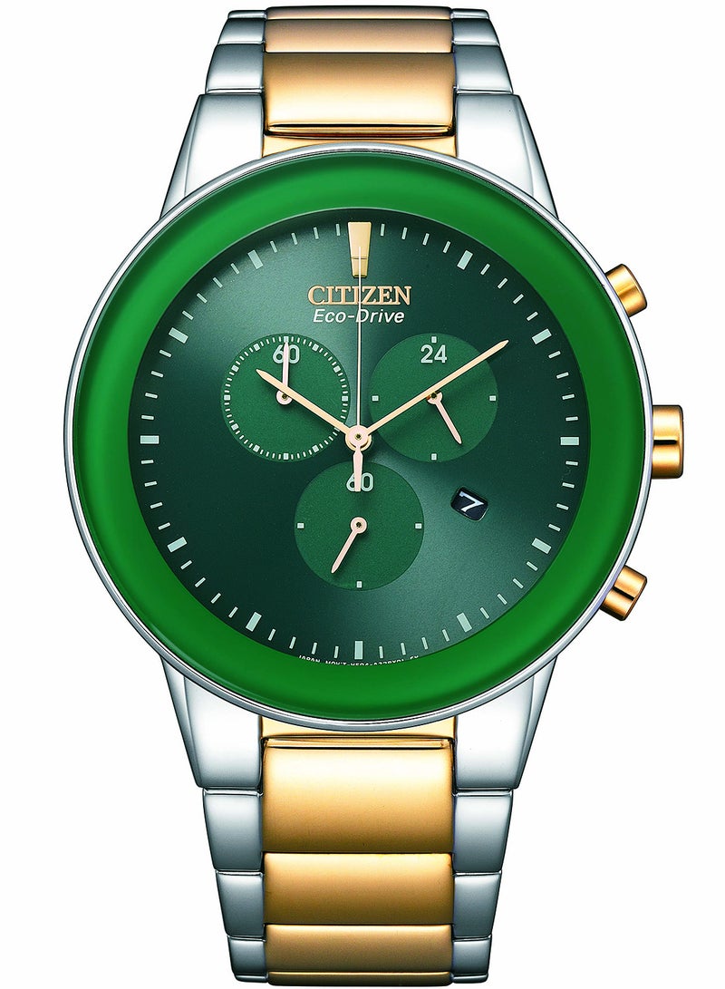 CITIZEN Men's Analog Round Shape Stainless Steel Wrist Watch AT2244-84X - 43 Mm - Image 1