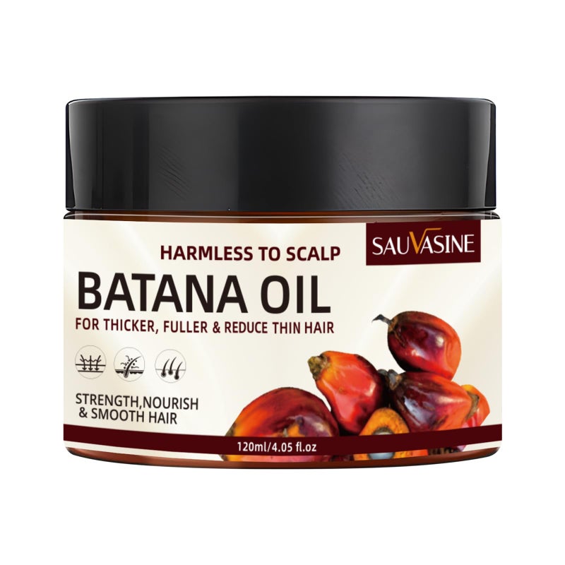 SAUVASINE Lanthome Batana Oil for Hair Growth, Natural Dr. Sebi Hair Oil - Prevents Hair Loss, Eliminates Split Ends, Repairs Damaged Hair, Nourishes, for Men & Women- 120mL (4.05 Fl Oz) - Image 1