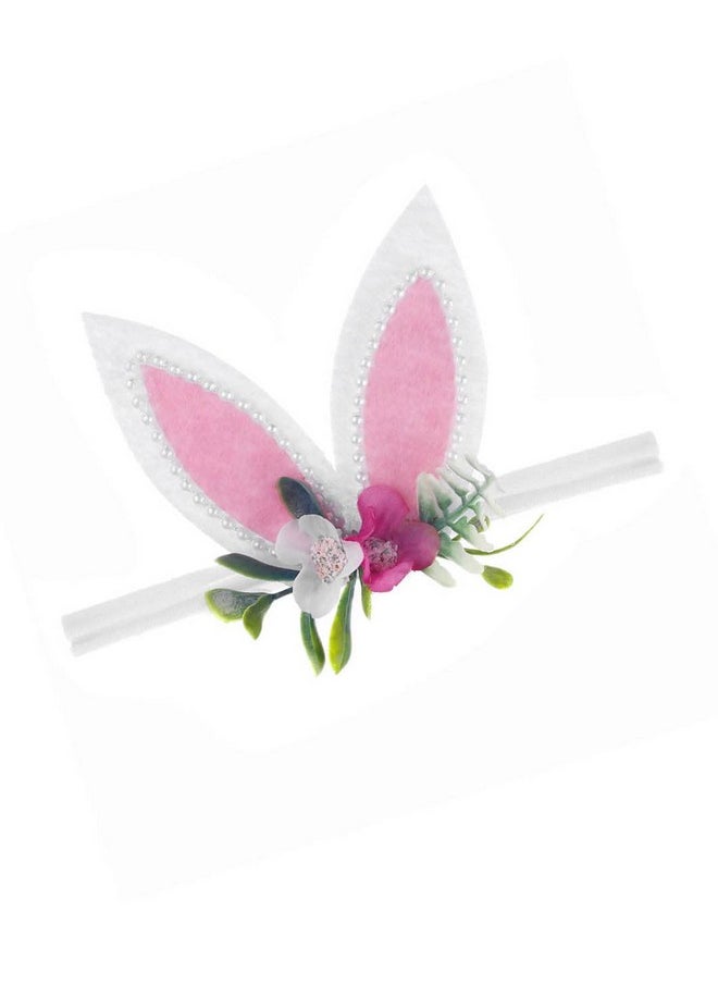 JustMyDress JustMyDress Easter Baby Bunny Headband Flower Easter Day Headdress Rabbit Ear Hairband JHE11 (C2)  - Image 1