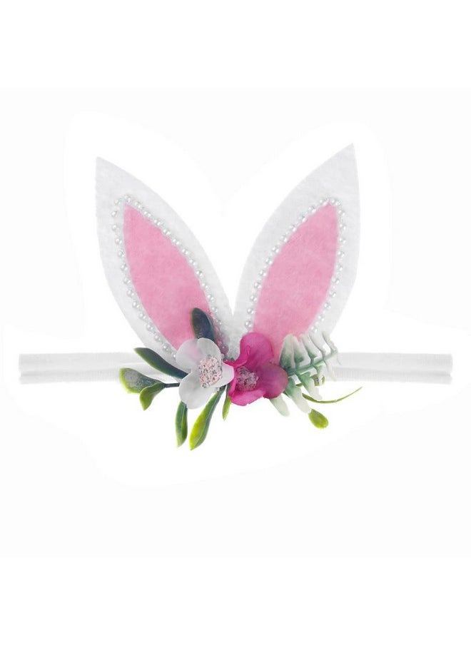 JustMyDress JustMyDress Easter Baby Bunny Headband Flower Easter Day Headdress Rabbit Ear Hairband JHE11 (C2)  - Image 2