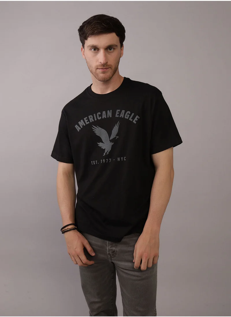 American Eagle Logo Graphic Crew Neck T-Shirt