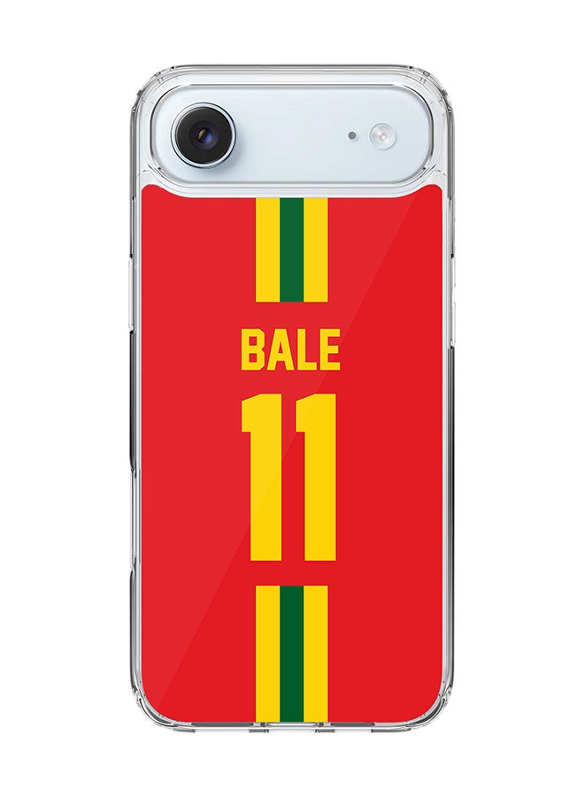 Stylizedd Classic Clear MagSafe Case for iPhone 17 Air , Hybrid Soft Case Flexible Edges Anti Drop TPU PC Gel Thin Transparent Cover [ Designed for iPhone 17 Air ] - Football Team - Wales, Player Name - Bale