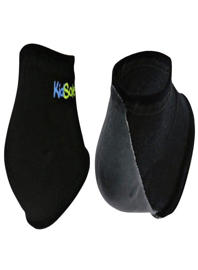 KidSole Gel Heel Strap for Kids with Heel Sensitivity from Severs Disease, Plantar Fasciitis. (Black) (Kids Sizes 1-6, Black) - Image 1