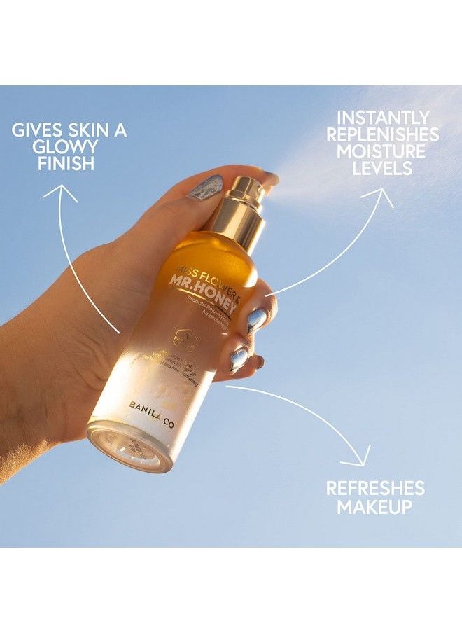 Banila Co Miss Flower & Mr Honey Propolis Ampoule Mist Rejuvenating Ampoule Mist And Hydrating Makeup Setting Spray Honey Extract Mist With Royal Jelly And Honey Butter Beeswax Sulfatefree 99Ml  - Image 3