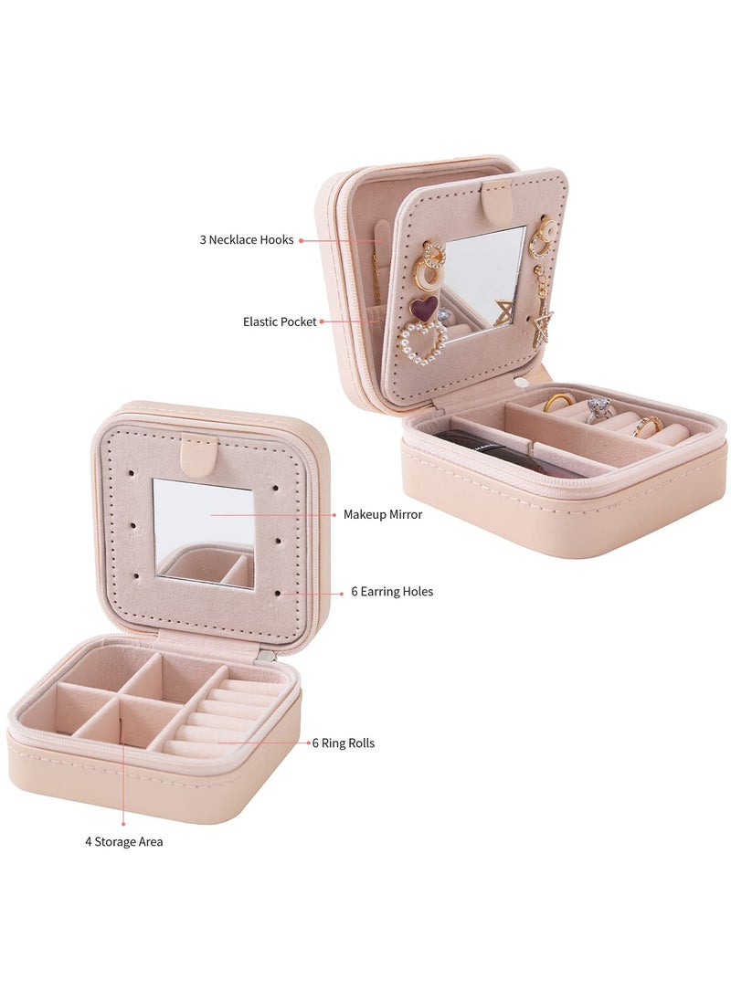 Generic Travel Jewelry Organizer with Mirror - Gifts for Women and Girls  - Image 4