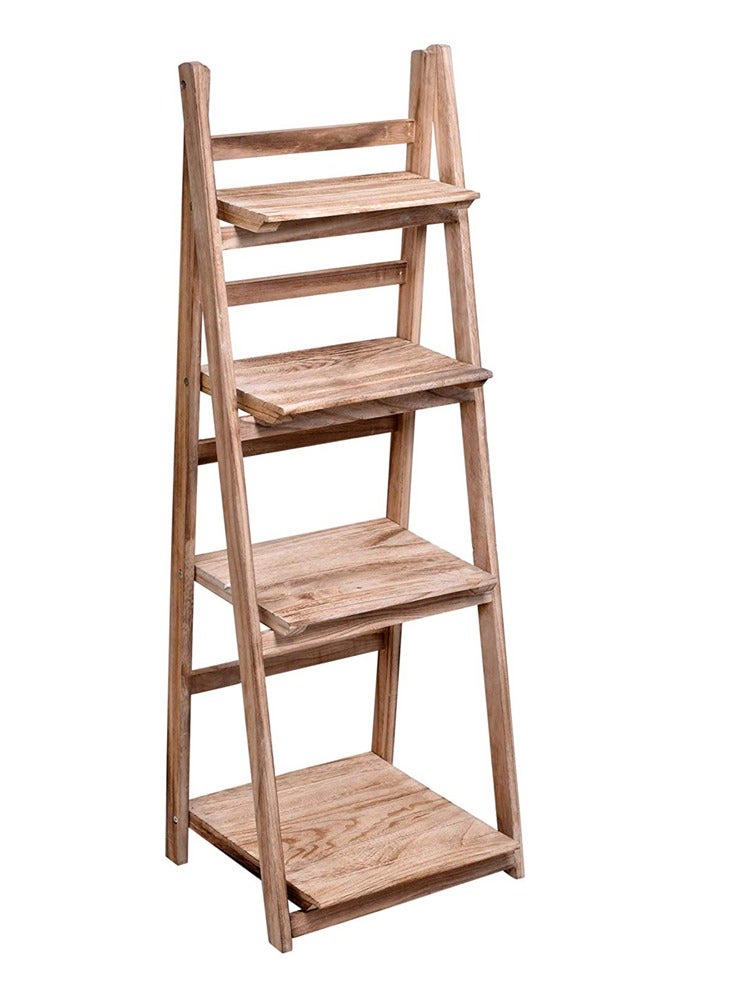 LINGWEI Wooden Foldable Flower Stand Beige 42x32x114cm  - Image 5