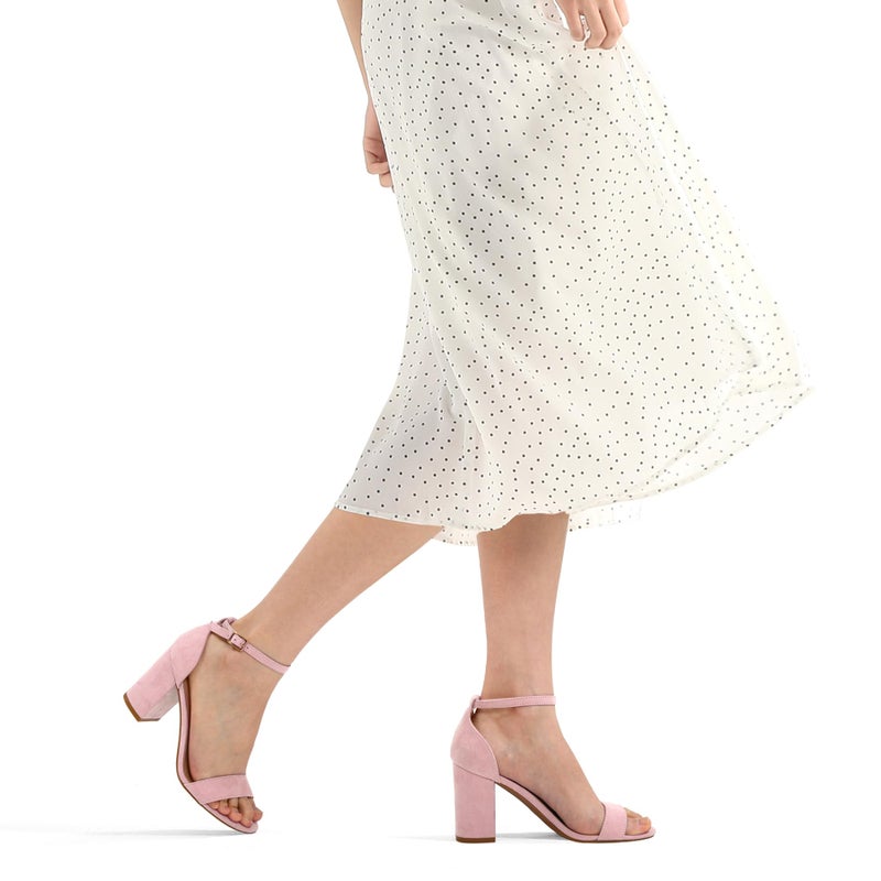 COASIS Women's Chunky Block Heels Open Toe Ankle Strap 3.5 Inch Heeled Sandals - Image 4