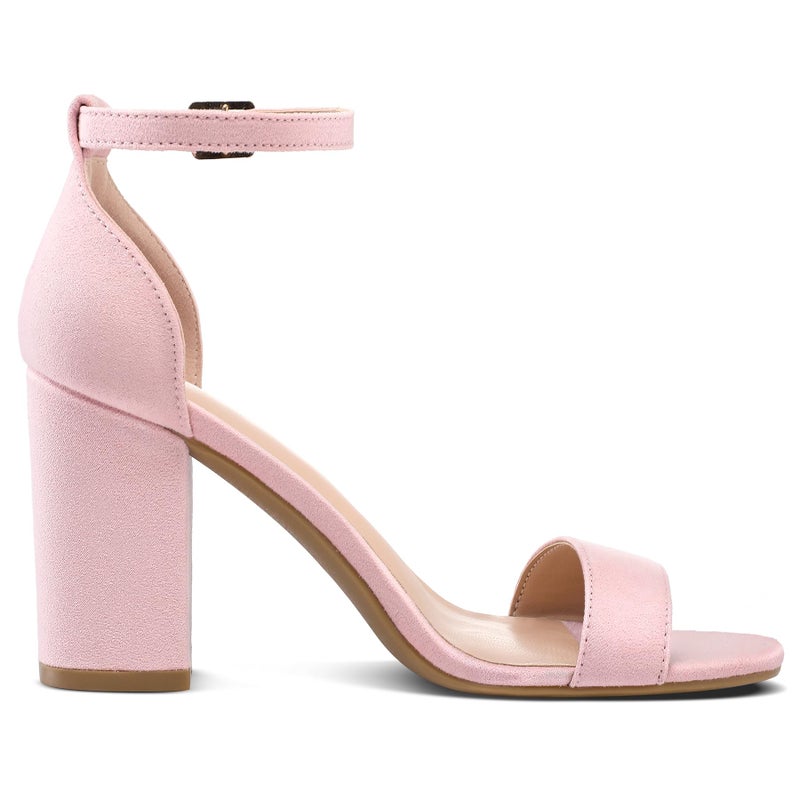 COASIS Women's Chunky Block Heels Open Toe Ankle Strap 3.5 Inch Heeled Sandals - Image 5