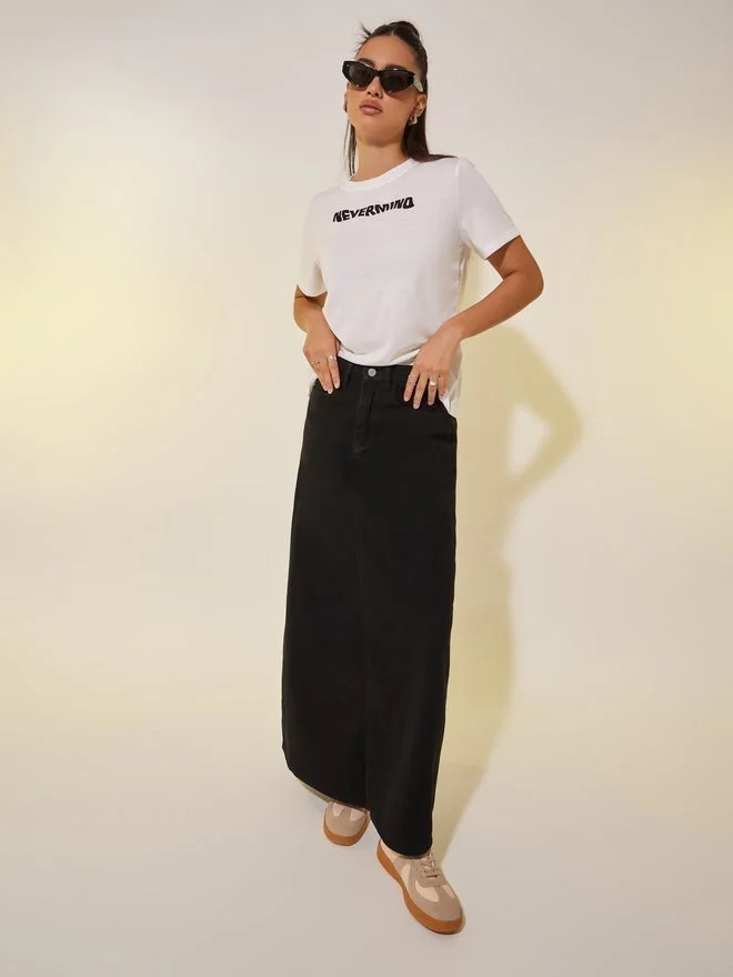 Take Two Take Two Slogan Print Round Neck T-Shirt