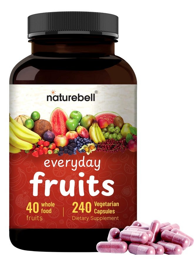 نايتشر بيل مكمل غذائي من الفواكه والخضروات - 480 كبسولة نباتية كاملة | توازن مزيج طبيعي من 40 نوعًا من الفواكه والخضروات الكاملة | تركيبة غذائية فائقة طازجة مع الفيتامينات والمعادن - خالية من الكائنات المعدلة وراثيًا