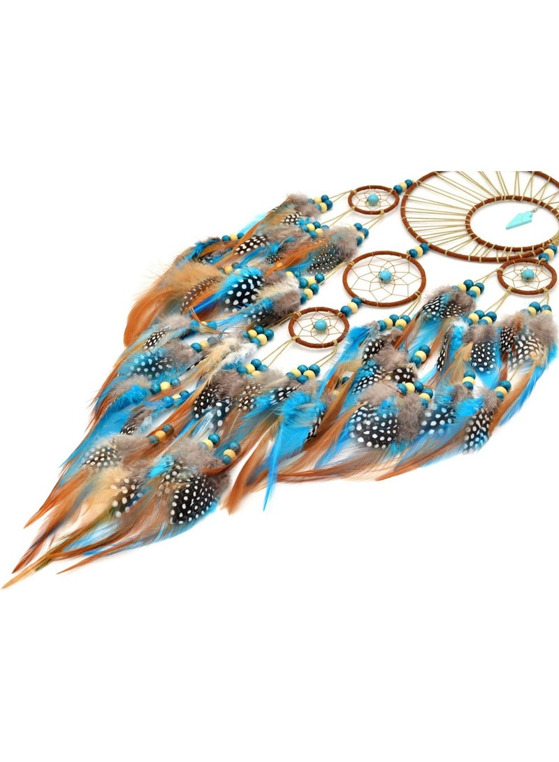 Littlear Dream Catcher Handmade Turquoise Dream Catchers with Feathers Wall Hanging Home Decor Dia - Image 3