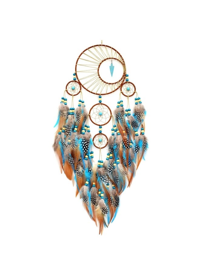 Littlear Dream Catcher Handmade Turquoise Dream Catchers with Feathers Wall Hanging Home Decor Dia - Image 1