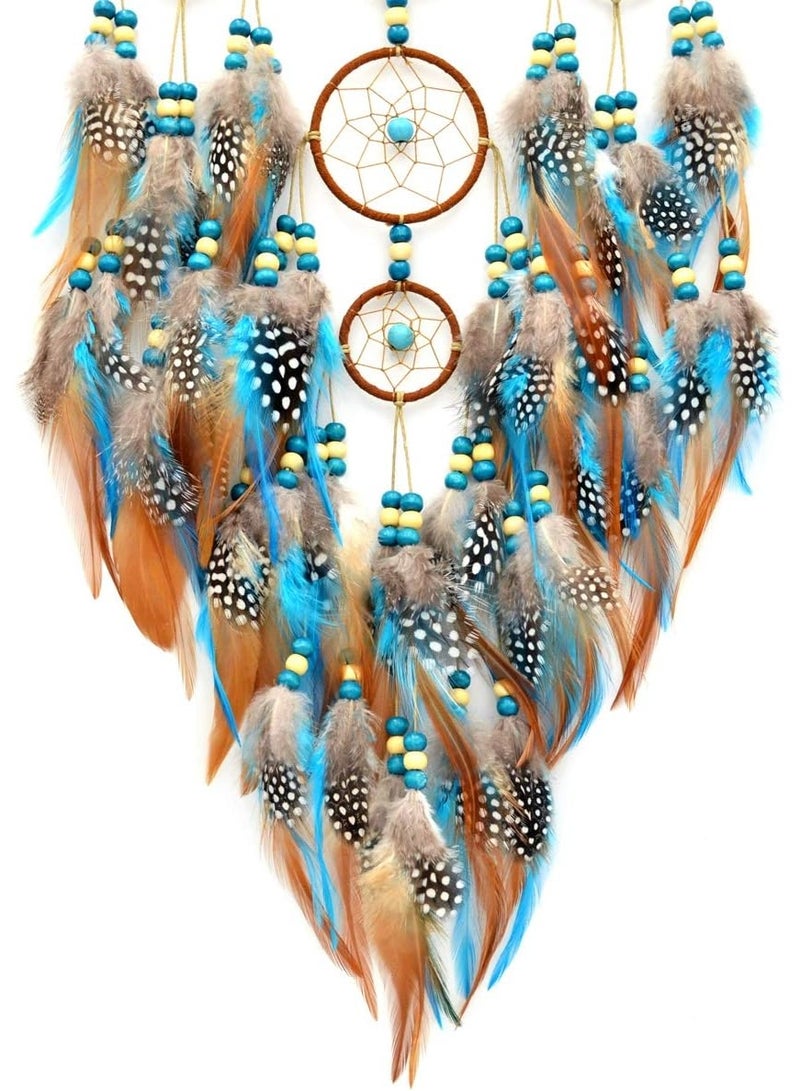 Littlear Dream Catcher Handmade Turquoise Dream Catchers with Feathers Wall Hanging Home Decor Dia - Image 4