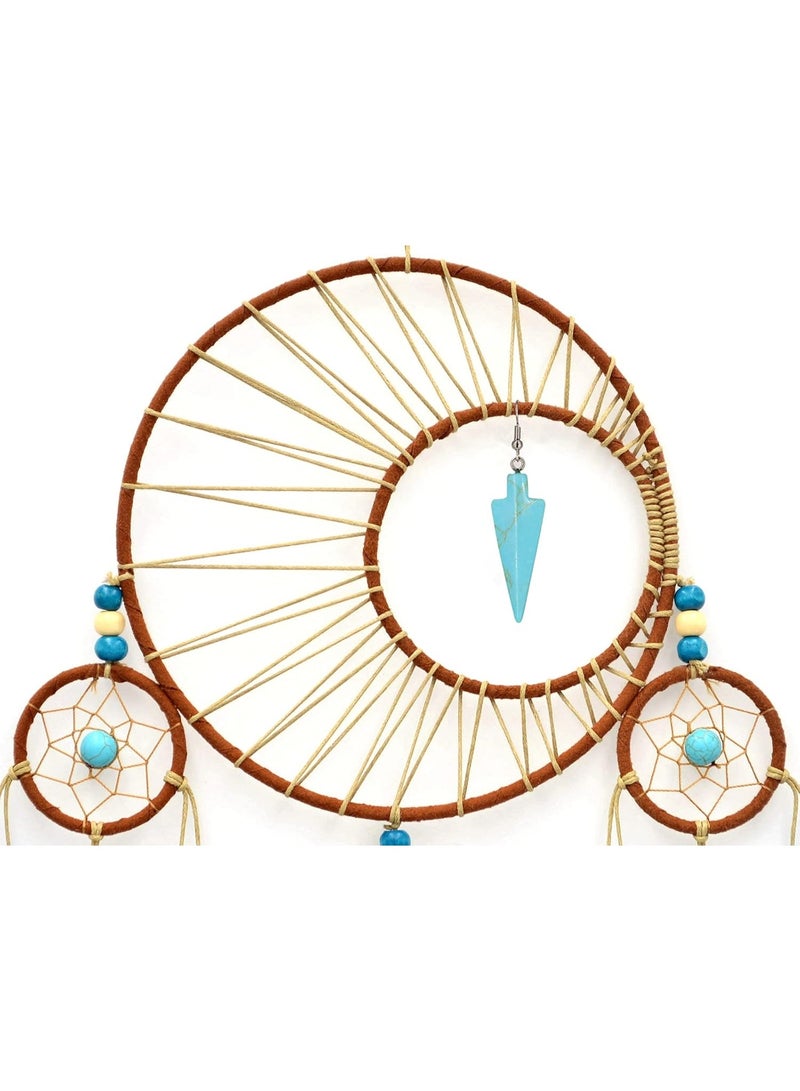 Littlear Dream Catcher Handmade Turquoise Dream Catchers with Feathers Wall Hanging Home Decor Dia - Image 2