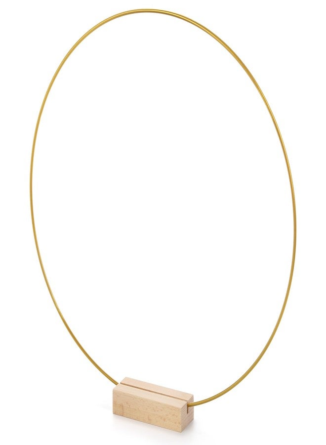 ZOOFOX 12 Pack Metal Floral Hoop Centerpiece with Stand, 12 Inch Large Metal Hoop for Crafts, Wreath Macrame Gold Hoop Rings for DIY Wedding Decor Dream Catcher - Image 4