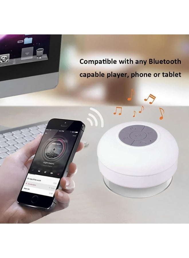 Portable Waterproof Bluetooth Speaker with Suction Cup – 2025 Upgraded Hi-Fi Sound, Bass Boost, Built-in Microphone, Hands-Free Calling, Shower/Car/Outdoor Speaker, USB-C – Red - Image 3