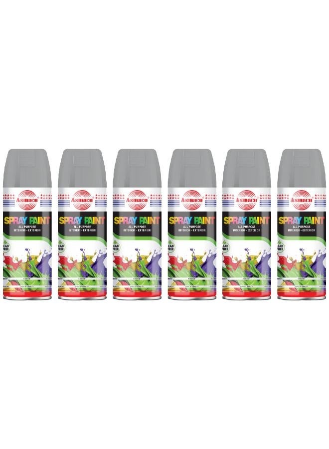 Asmaco Spray Paint - Chrome Silver - 400 Ml - Set of 06