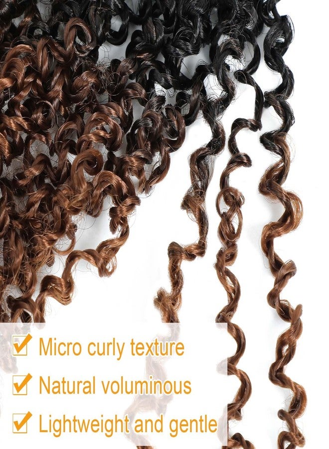 Aksice 12 Inch Yanky Twist Crochet Hair Pre-looped 8 Packs Ombre Brown Spring Twists Hair Senegalese Twist Crochet Hair with Curly Ends Synthetic Crochet Braids (1B/30#) - Image 5