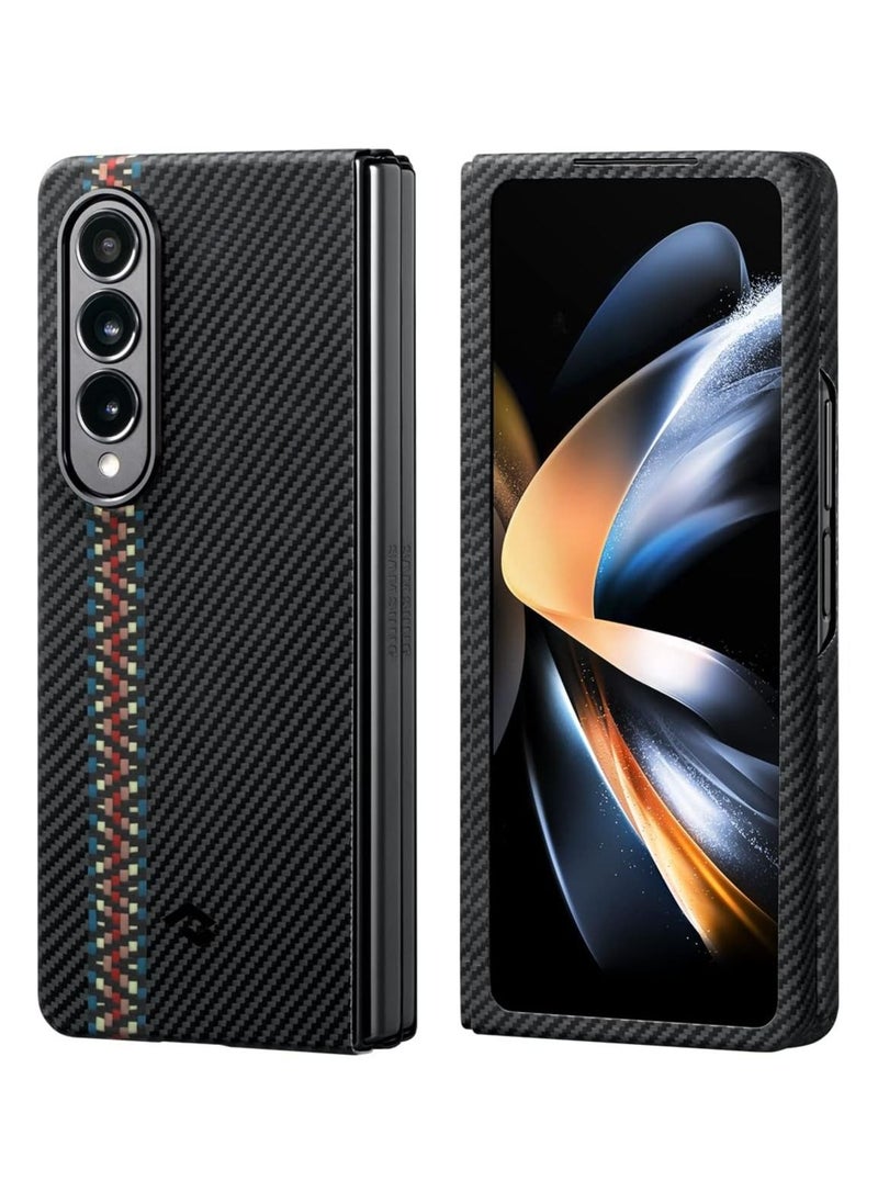 PITAKA - MagEZ Case Z Fold 4, Slim & Light Samsung Fold 4 Case with a Case-Less Touch Feeling, 600D Aramid Fiber Made [Fusion Weaving Air Case - Rhapsody] - Image 1