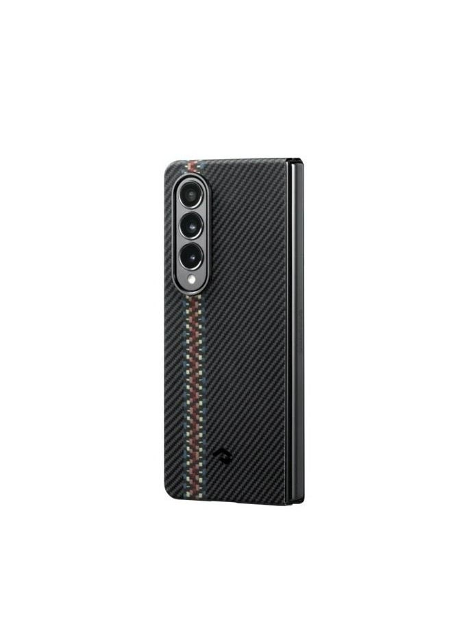 PITAKA - MagEZ Case Z Fold 4, Slim & Light Samsung Fold 4 Case with a Case-Less Touch Feeling, 600D Aramid Fiber Made [Fusion Weaving Air Case - Rhapsody] - Image 1