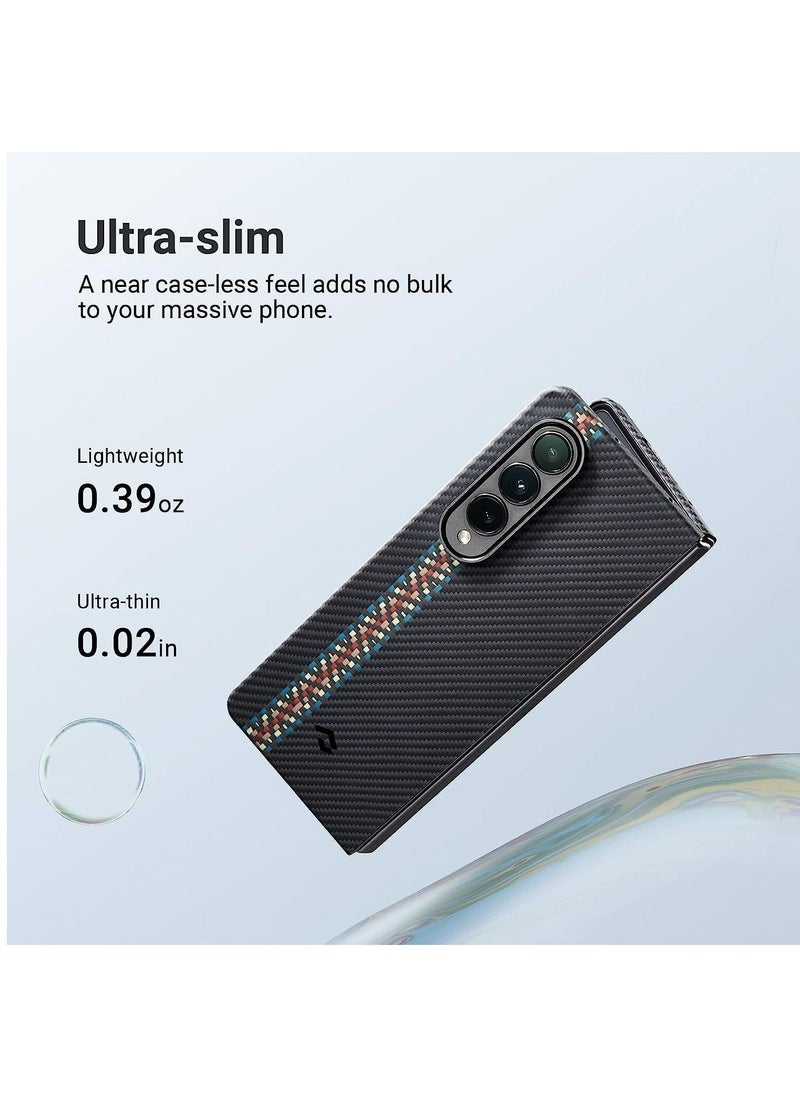 PITAKA - MagEZ Case Z Fold 4, Slim & Light Samsung Fold 4 Case with a Case-Less Touch Feeling, 600D Aramid Fiber Made [Fusion Weaving Air Case - Rhapsody] - Image 1