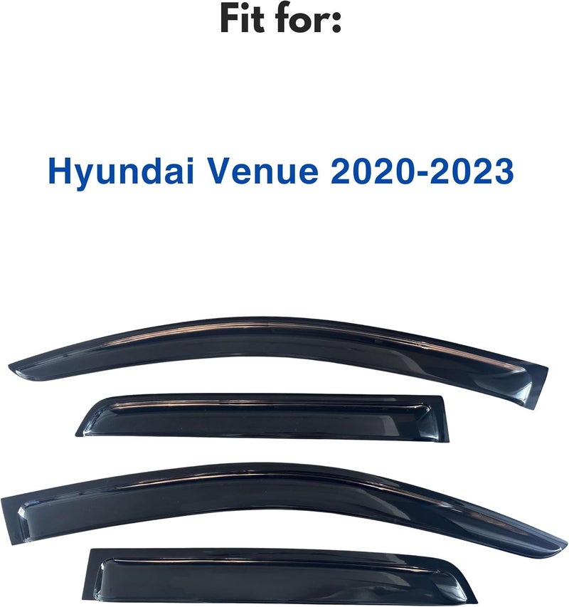 Immortal Group IG Window Visor for Hyundai Venue 2020-2023 - 4PC Rain Guard Deflector - Image 2