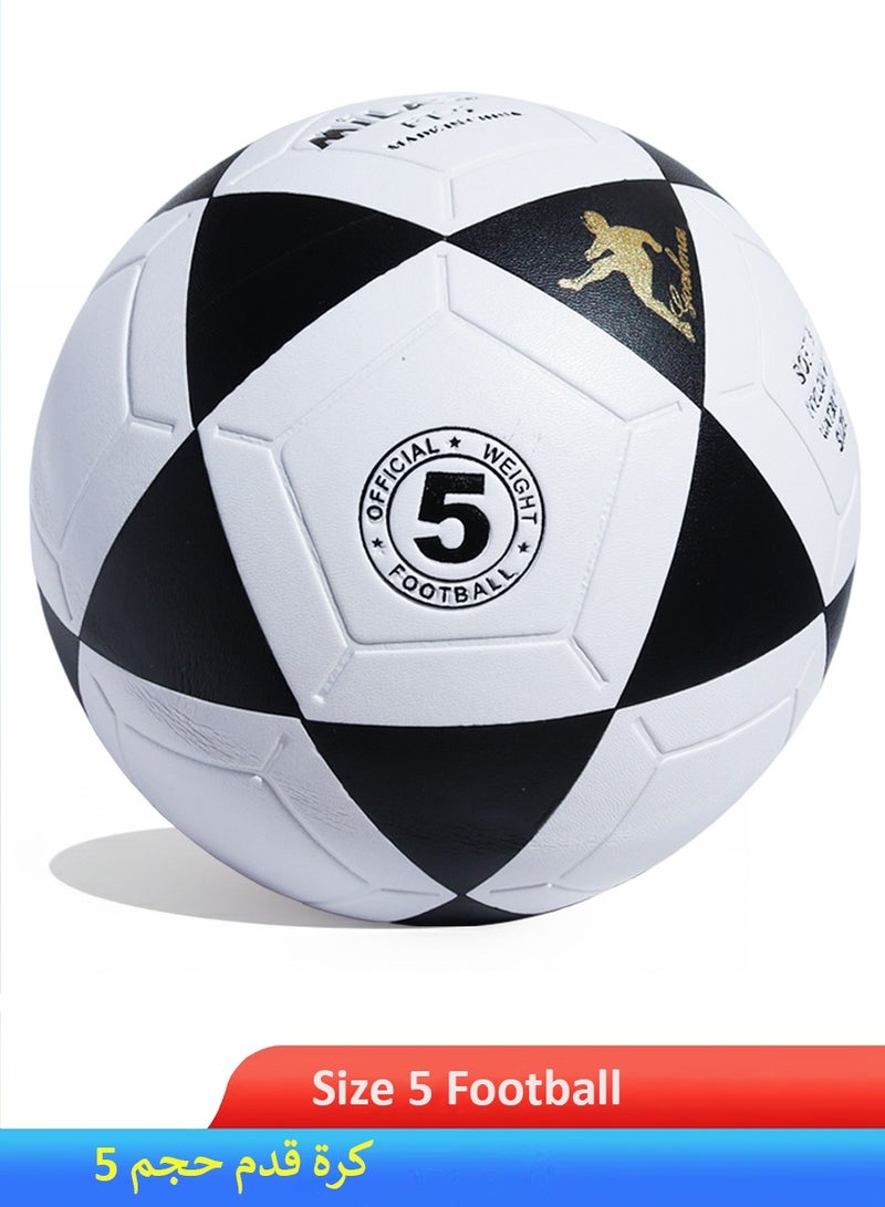 QUTOOB Waterproof Football For Street, Futsal, Park, Playgrounds, Indoor and All Kind Of Surfaces | Official Size 5 |Durable, Seamless, Perfect Bounce |Ideal for Practice, Matches, Recreational Play - Image 1