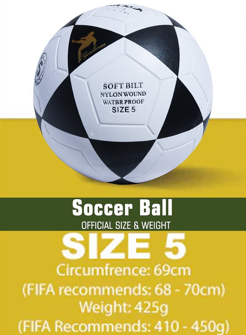 QUTOOB Waterproof Football For Street, Futsal, Park, Playgrounds, Indoor and All Kind Of Surfaces | Official Size 5 |Durable, Seamless, Perfect Bounce |Ideal for Practice, Matches, Recreational Play - Image 3
