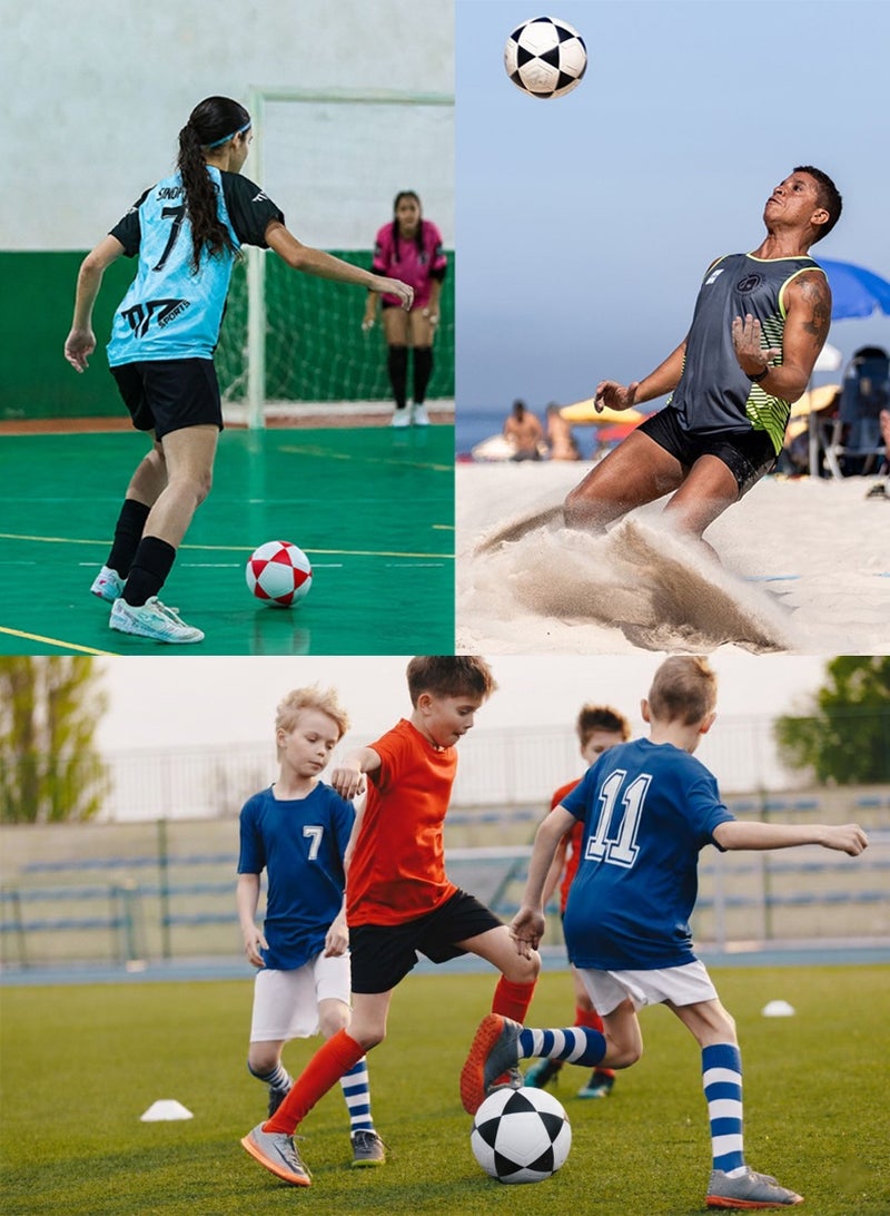 QUTOOB Waterproof Football For Street, Futsal, Park, Playgrounds, Indoor and All Kind Of Surfaces | Official Size 5 |Durable, Seamless, Perfect Bounce |Ideal for Practice, Matches, Recreational Play - Image 4